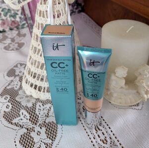 NIB It Cosmetics CC+ Oil-Free Matte Cream-Neutral Medium
